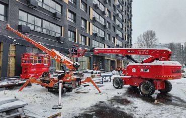 Техника Арлифт на объекте. Работы по монтажу 